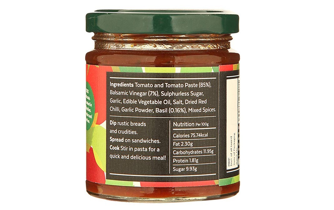 Aamra Tomato Basil Balsamic Dip   Jar  180 grams